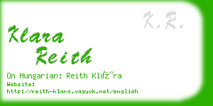 klara reith business card